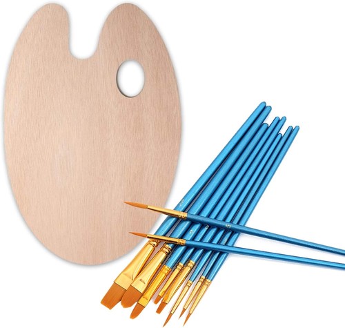 Wooden paint palette - paint, &