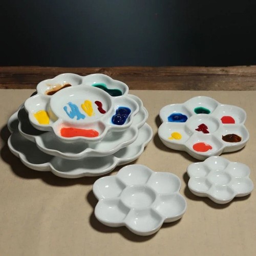 Ceramic paint palette tray - ceramic,
