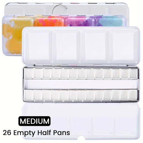 Empty watercolor palette - empty,