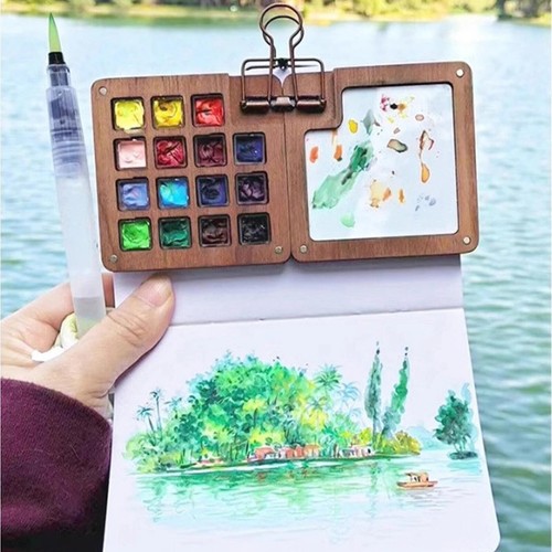 Mini small watercolor art - mini, set