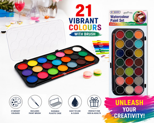 Colours paint brush set - paint, &