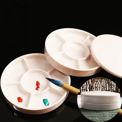 Porcelain round palette with - porcelain,