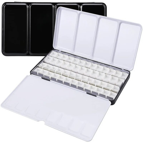 Empty watercolor palette with - empty,
