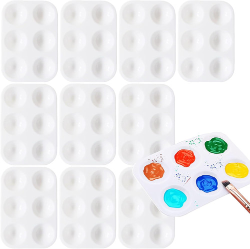 10pcs mini paint palette tray - 10pcs,