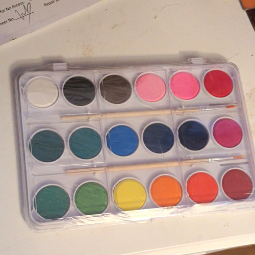 Watercolour paints palette - paints,