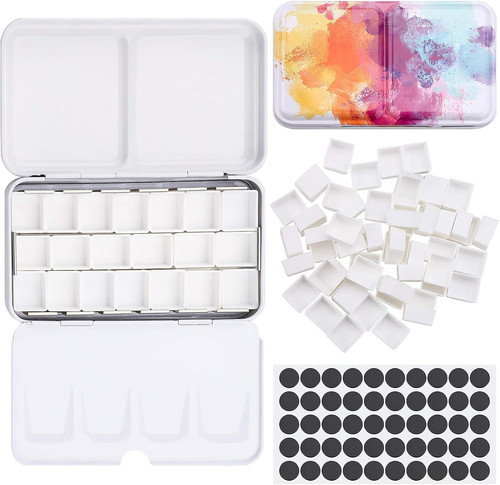 Empty watercolour tins palette - tins,