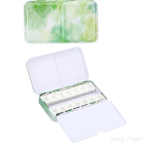 Empty metal watercolor palette - empty,