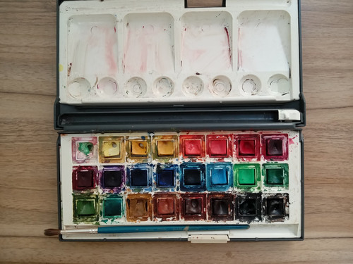 Vintage rowney watercolour - vintage,