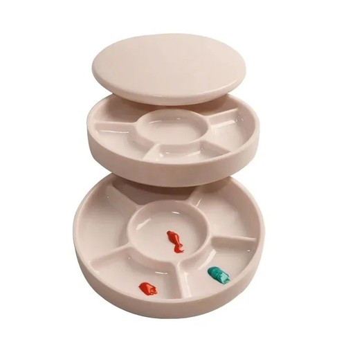 Porcelain round palette with - round,