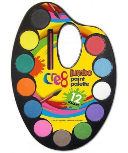 Cre8 jumbo paint palette - jumbo, 12